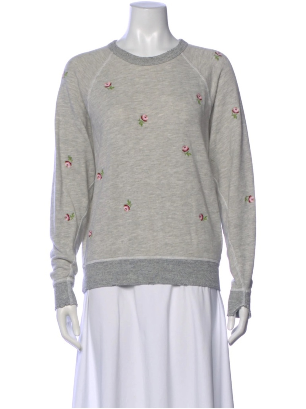 THE GREAT. Floral Terry Sweatshirt